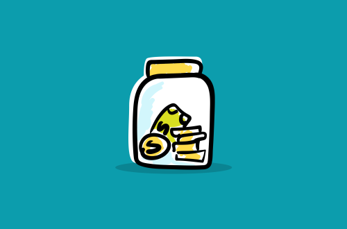 Money jar graphic