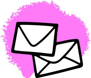 Mail envelope icon graphic