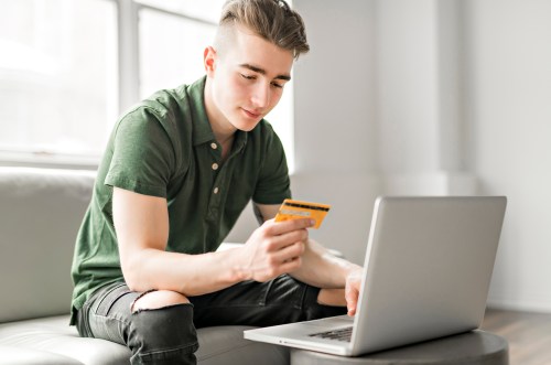 teen boy online purchase with credit card