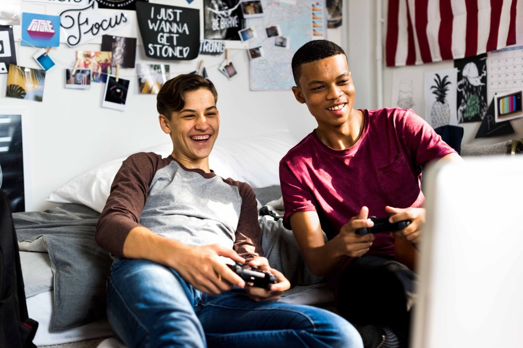 teen boys gaming