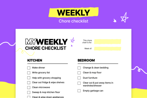 Weekly chore chart