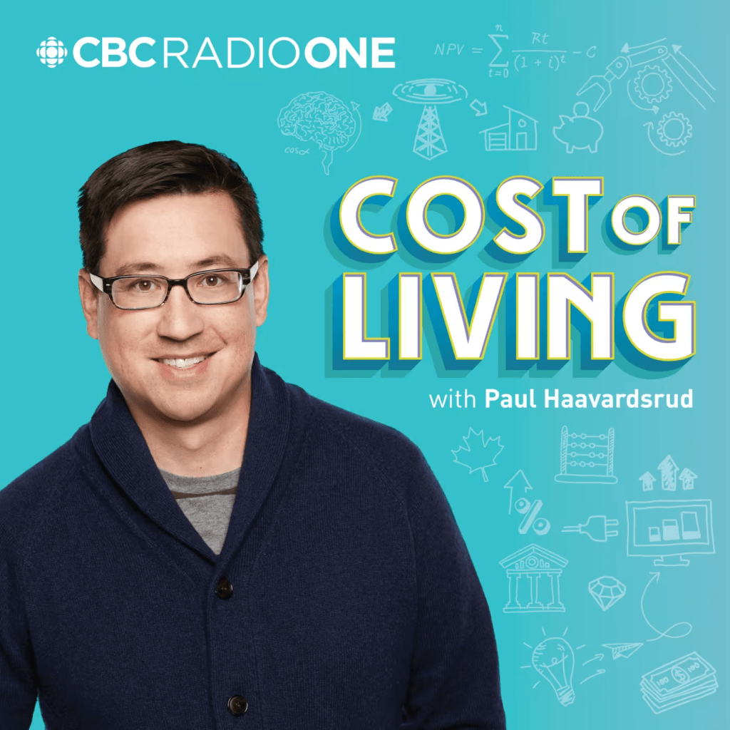 Image of smiling man with caption Cost of living and CBC Radio One