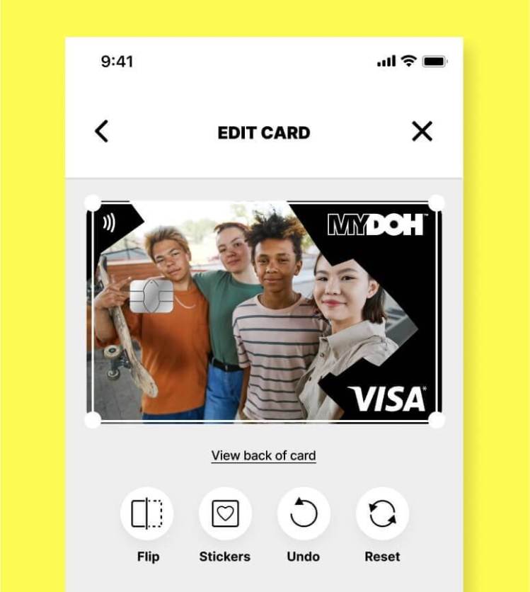Mydoh app custom card