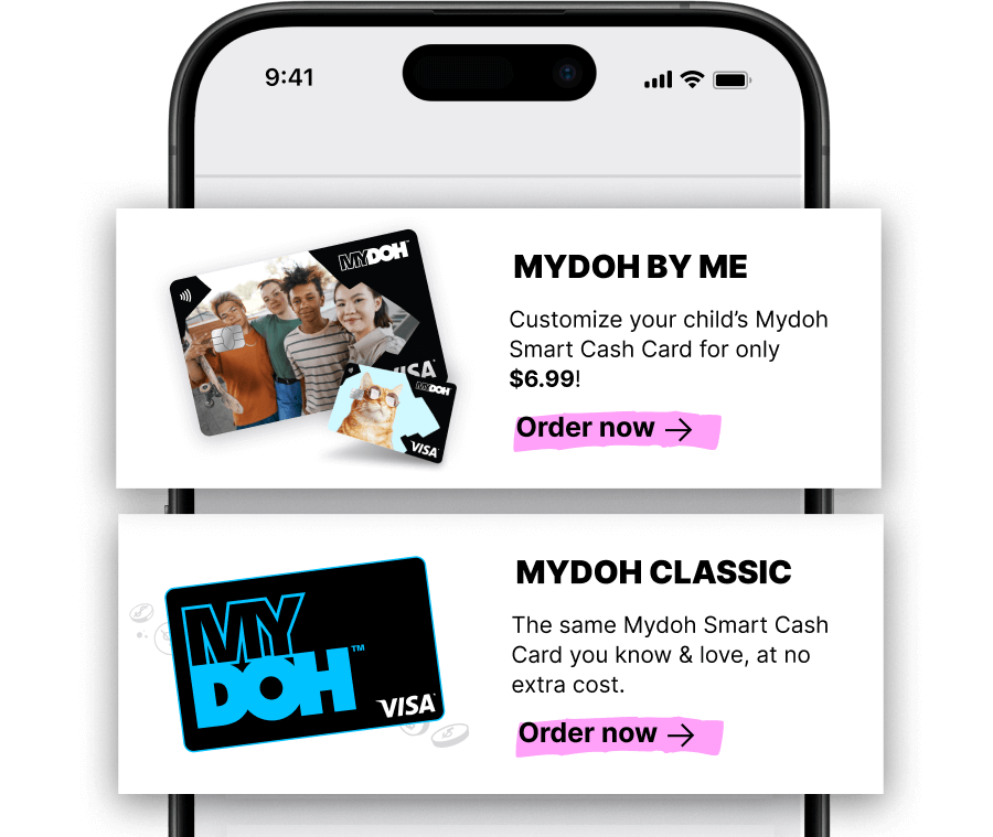 Mydoh app - choosing card