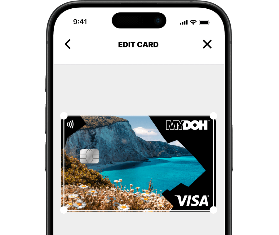 Mydoh app - customizing smart cash card