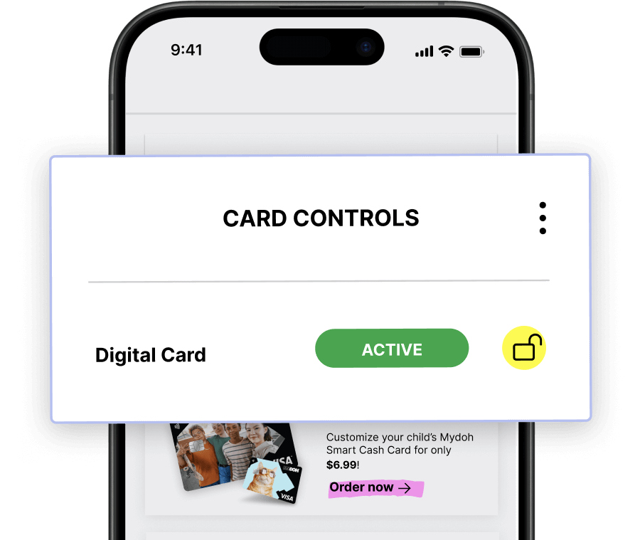 Mydoh app - Card controls