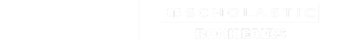 Scholastic Book Fairs logo lockup featuring an open book icon beside the Scholastic and Book Fairs wordmark in outlined serif lettering.