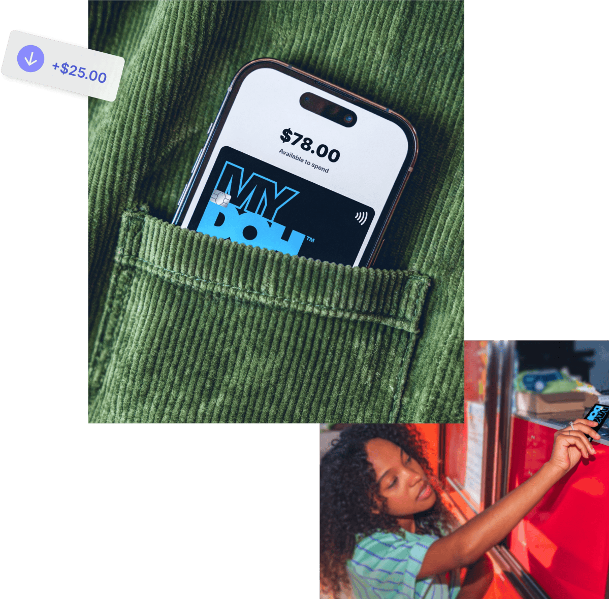 a payment being made with the Mydoh Smart Cash Card